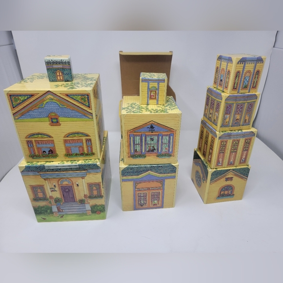 2002 WJ Fantasy My Stack and Play Doll House 10 Building Blocks - Picture 1 of 10